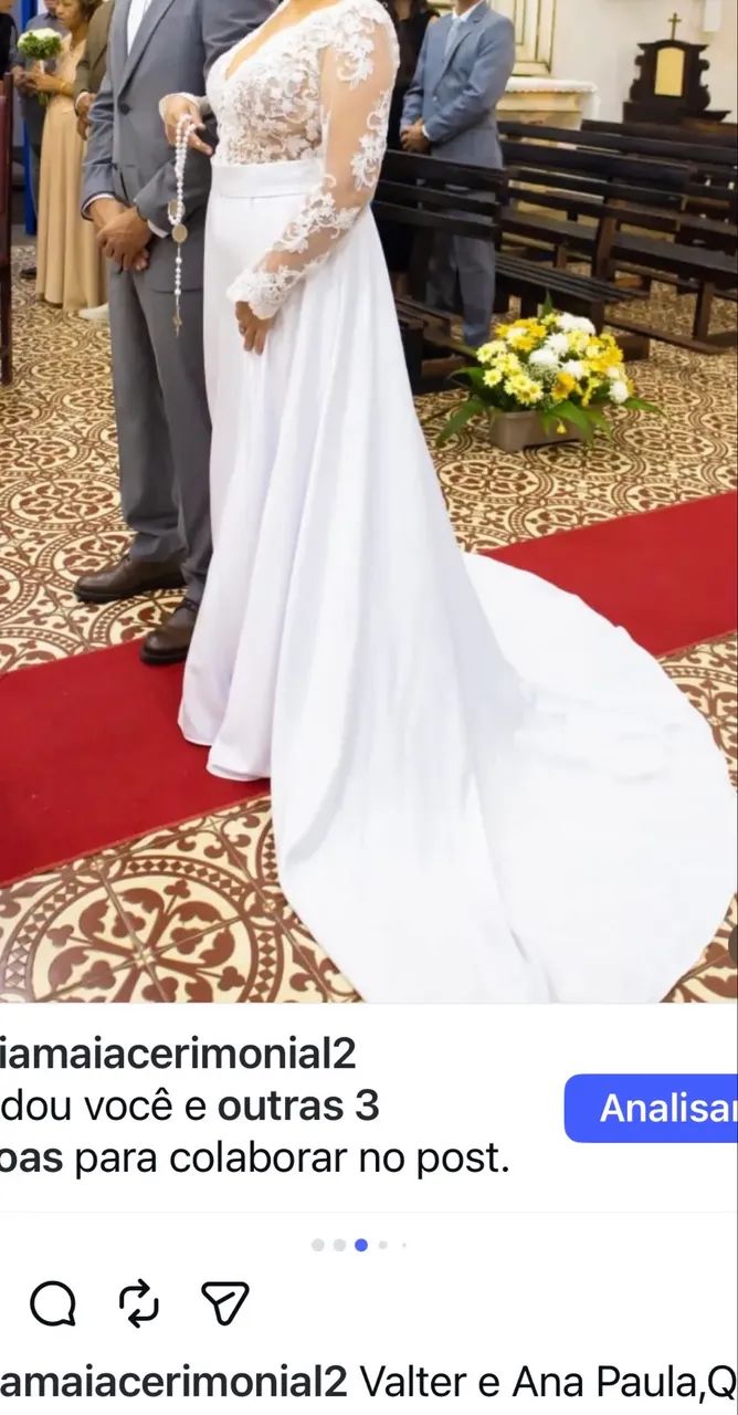 Lindo vestido de noiva - Foto 2