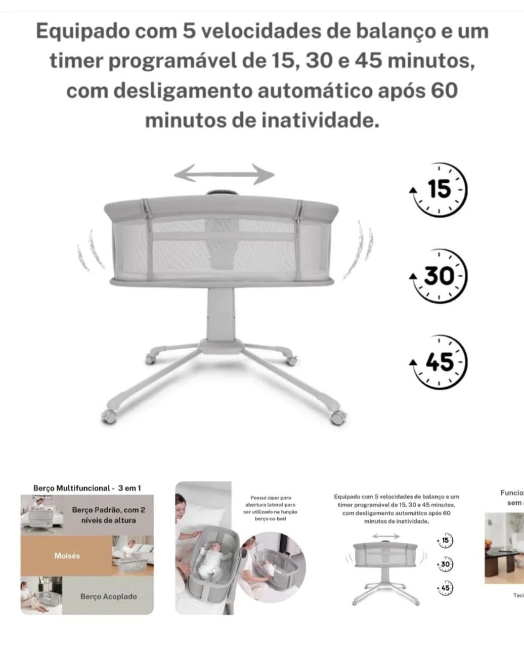Berço Moisés portátil  - Foto 3