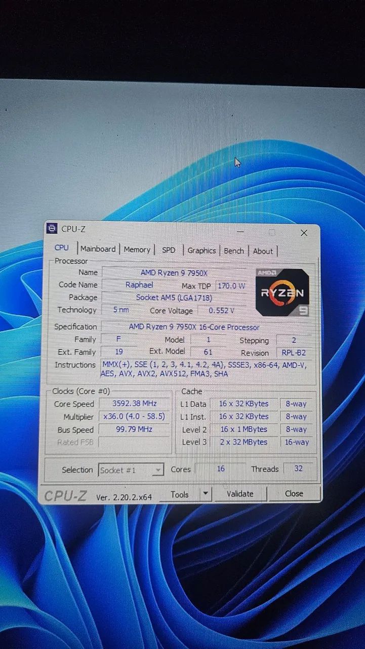 PROCESSADOR AMD RYZEN 9 7950X