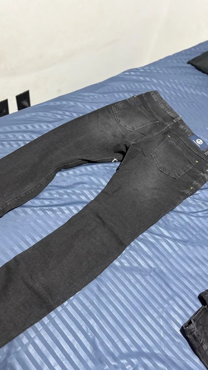 calça jeans jogador preta - Foto 2