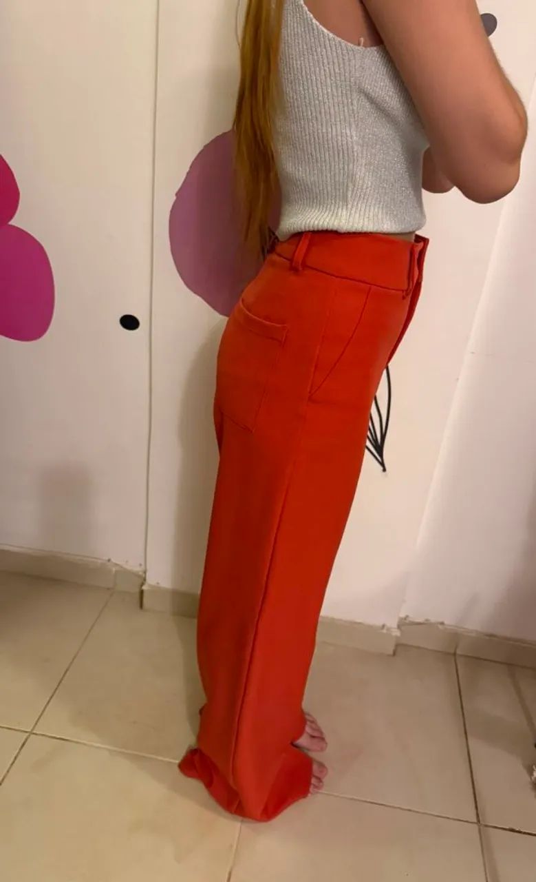 Calça Alfaiataria Laranja Cheroy P/M - Foto 4
