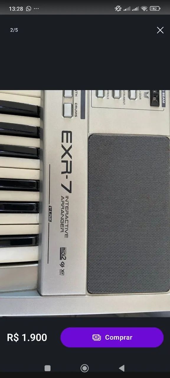 Roland EXR-7 - Instrumentos musicais - Aviação, São José dos