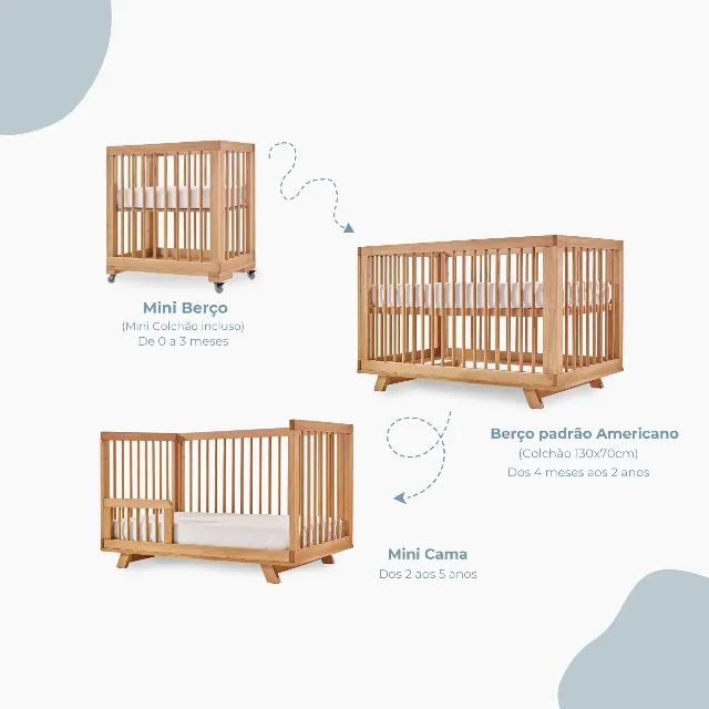 Berço de madeira Tulipa Baby Kaike 3 em 1 Evolutivo - OPORTUNIDADE - Foto 6