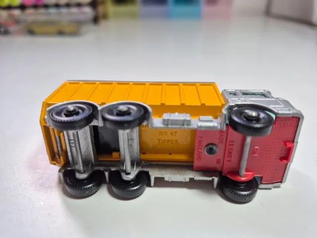 Matchbox Lesney Daf Tipper Container Truck prateado - Foto 4