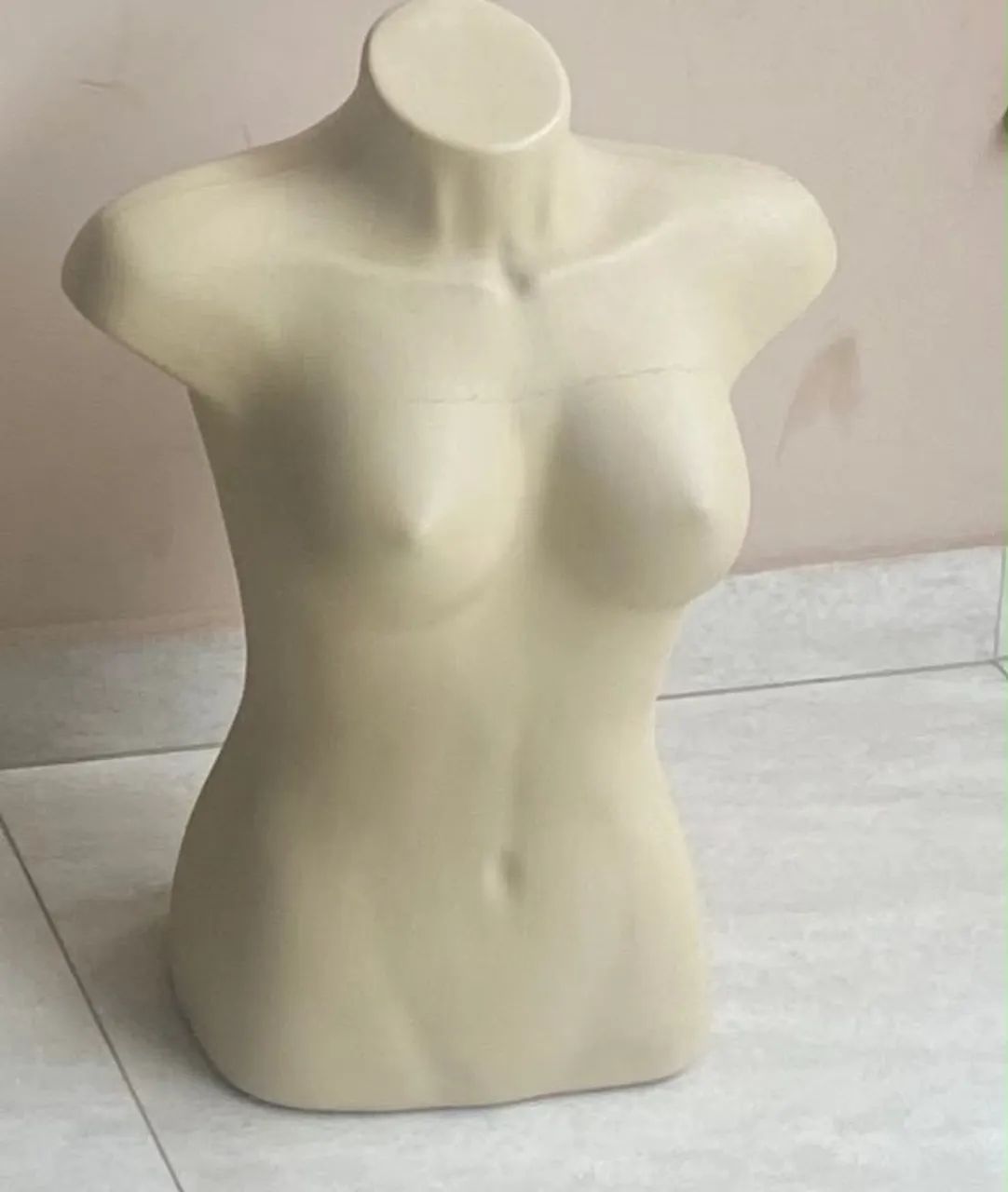 Manequim torso feminino (meio corpo-cor nude)