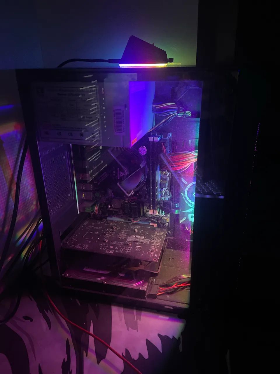 Vendo ou troco pc gamer, i5, rx 550, 16 ram, fonte 450w, hd 500 e 250 - Foto 2