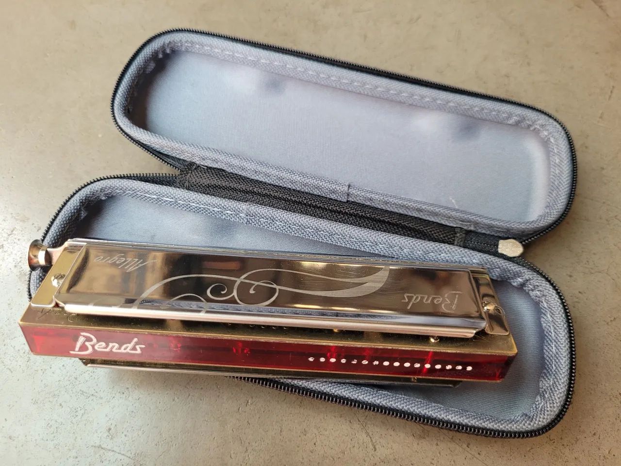Gaita Harmonica Cromática Bends Allegro 48 vozes em C  - Foto 2