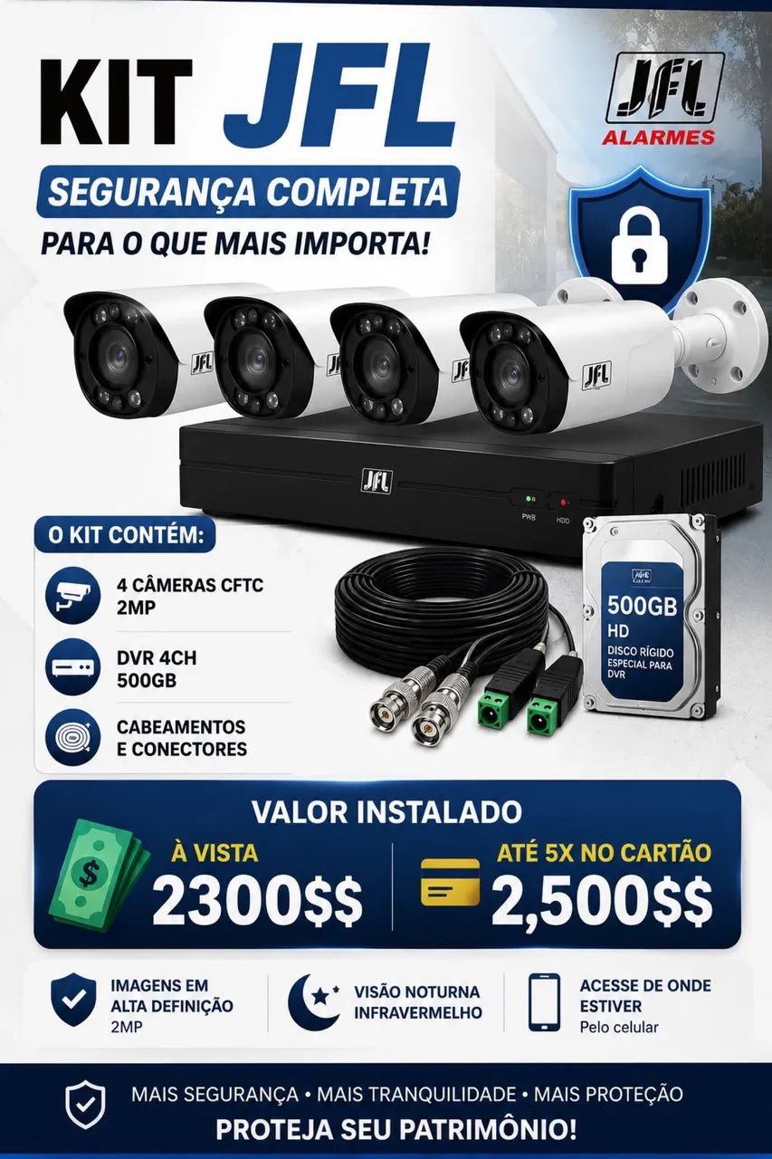 Câmera segurança IP ou kit CFTV 
