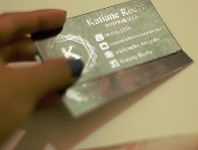 Cartão de visitas Verniz Localizado - Foto 3