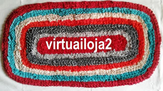 Tapete franzido malha fria colorido para porta - Foto 3