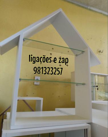 Casinha nicho luxo mdf vidros - Foto 3