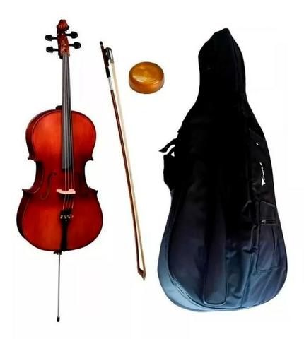 Violoncelo Eagle CE 300 4/4 c/ Acessórios GRÁTIS. Cor Envelhecido. Já Regulado por Luthier