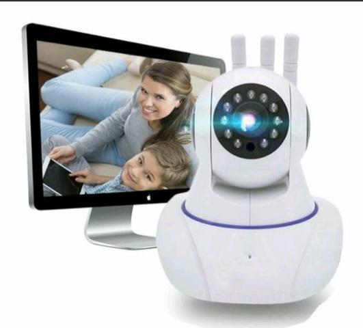 Câmera ip robô 3 antenas via Wi-Fi App próprio e visão noturna yoosee - Foto 3