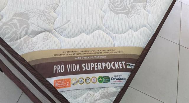 Conjunto Cama Box Queen 158x198x70 Pro Vida Ortobom // Em até 12x - Foto 2