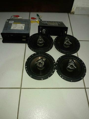 Dois toca cds e oito 4 alto falante - Foto 2