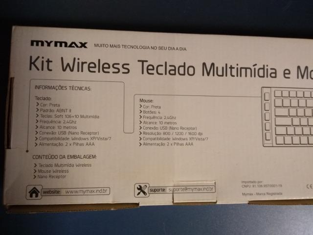 Kit Teclado Multimídia e Mouse Wireless ? Preto - Mymax - Foto 4