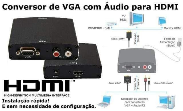 Conversor Vga Para Hdmi