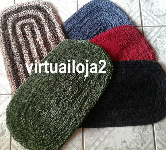 Tapete franzido malha fria colorido para porta