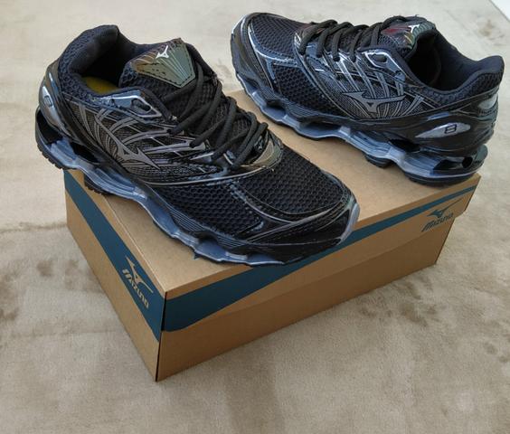 Tênis Mizuno prophecy8 preto prata (PROMOÇÃO)