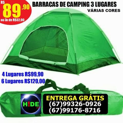 Barracas Novas para 3 lugares (entrega grátis)