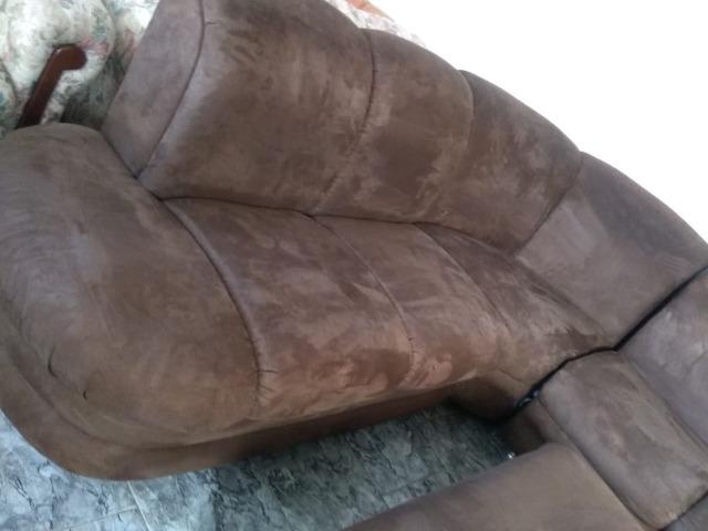 Sofá de canto c/ puff e chaise - 2,90 x 2,50 - entrego! - Foto 6
