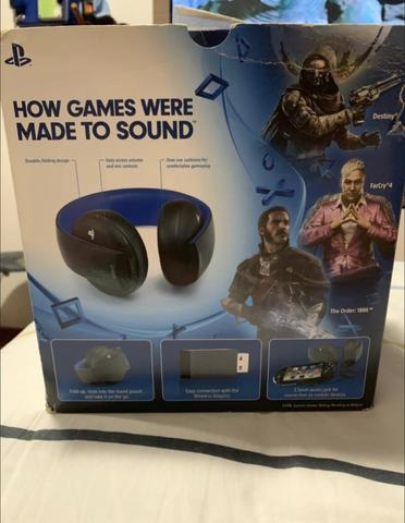 Fone De Ouvido Headset Gold Ps4 Wireless Stereo 7.1 Ps4 - Foto 4