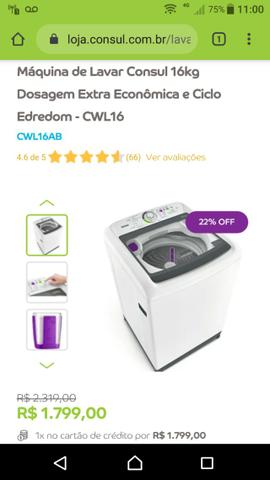 Lavadora de roupas Consul 16kg Apenas Venda - Foto 2