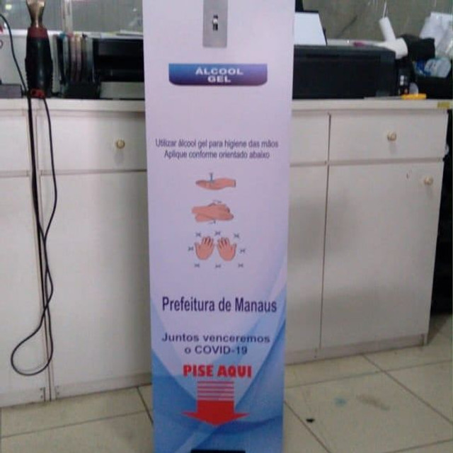 Totem dispenser para álcool em gel (padrão) - Foto 2
