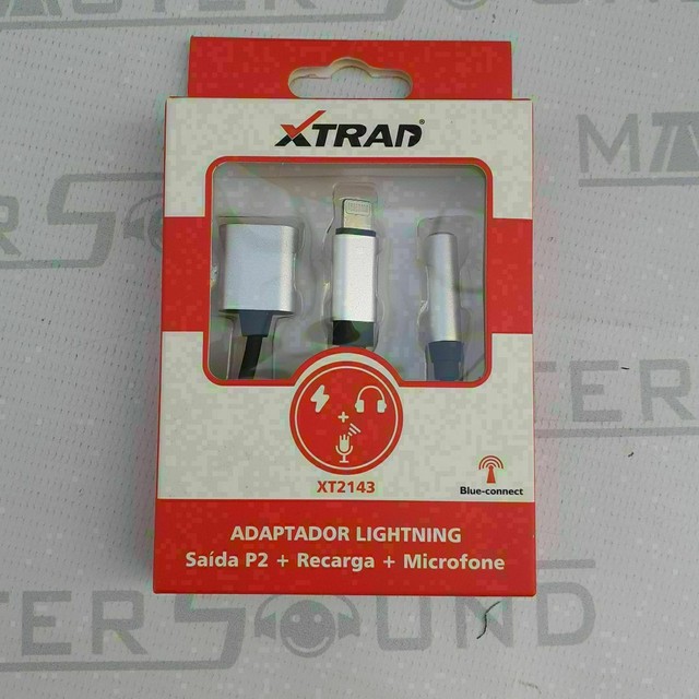 Cabo adaptador lightning: saída P2 + recarga + microfone.  Novo.  - Foto 2