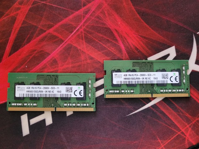 2 pentes de Memória RAM 4GB 2666MHz DDR4 - Foto 2