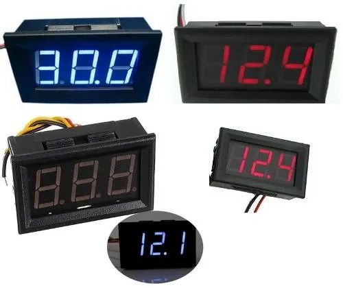 voltímetro Digital 03 fios - Vermelho ou Azul - Foto 5