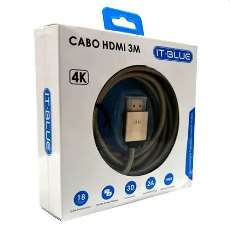 Cabo HDMI 3 Metros 2.0 Ultra HD 3D/4K Blindado nylon - Foto 6