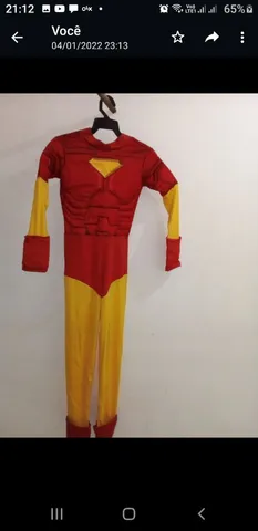Macacão longo Tam G infantil Homem de Ferro