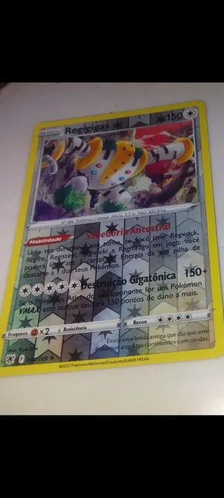 Carta pokémon Regigigas antiga 
