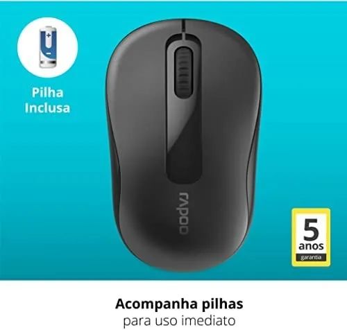 Mouse sem Fio Rapoo M10 Branco ou Preto 2.4Ghz - Foto 3