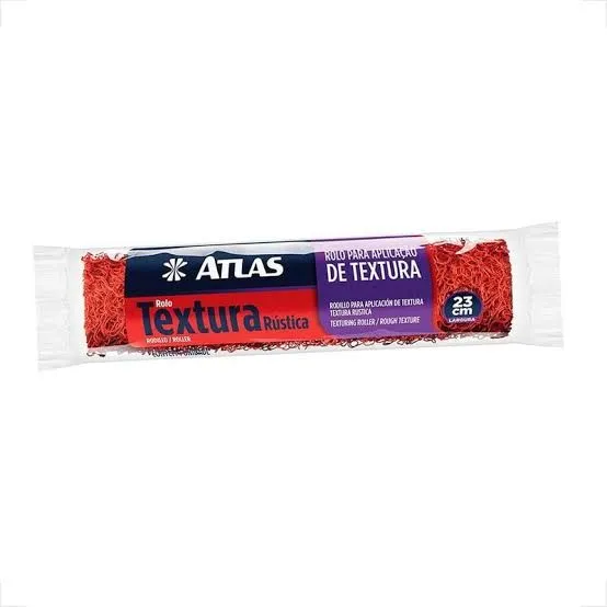 Caixa 12 Rolos para Textura Rústica Atlas 23cm Cabelinho de Anjo
