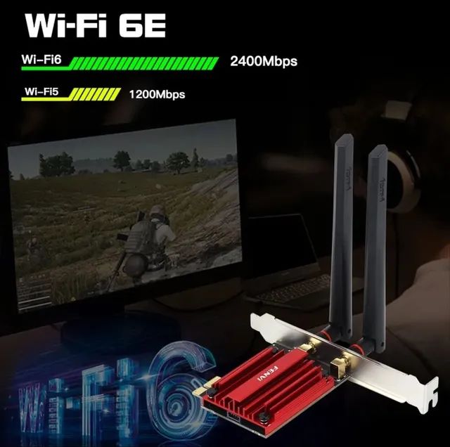 Placa de Rede PCIE Wi-fi 6E AX210 - Foto 5