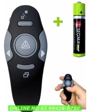 Apresentador passador Slide Apontador Laser Controle Sem Fio  - Foto 2