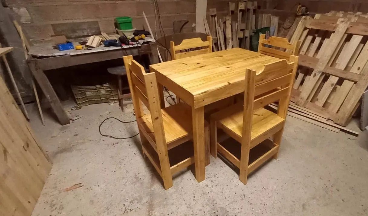 Mesa de palete de pinus - Foto 3