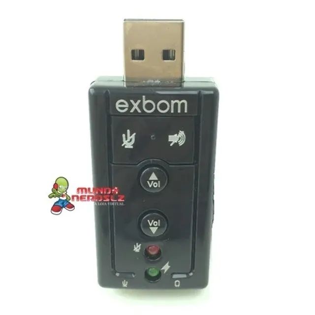 Placa de Som USB, Adaptador Áudio 7.1 Para P2, Pc, Notebook - Exbom em São Luís ma  - Foto 2