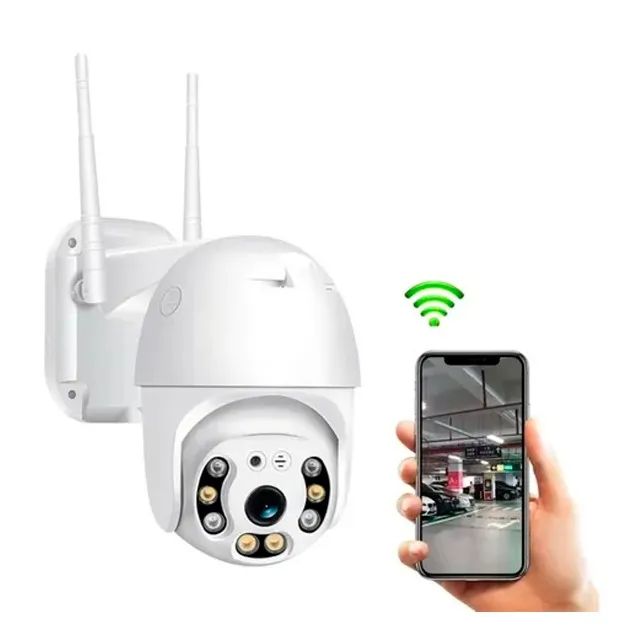 Câmera Speed Dome WiFi Full HD 1080P Infravermelho Audio Auto Rastreamento Prova D'Agua - Foto 5