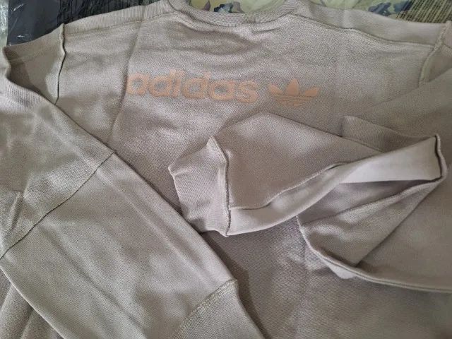 Blusa Moletom Adidas Loopback Crew Tamanho G Original - Foto 5