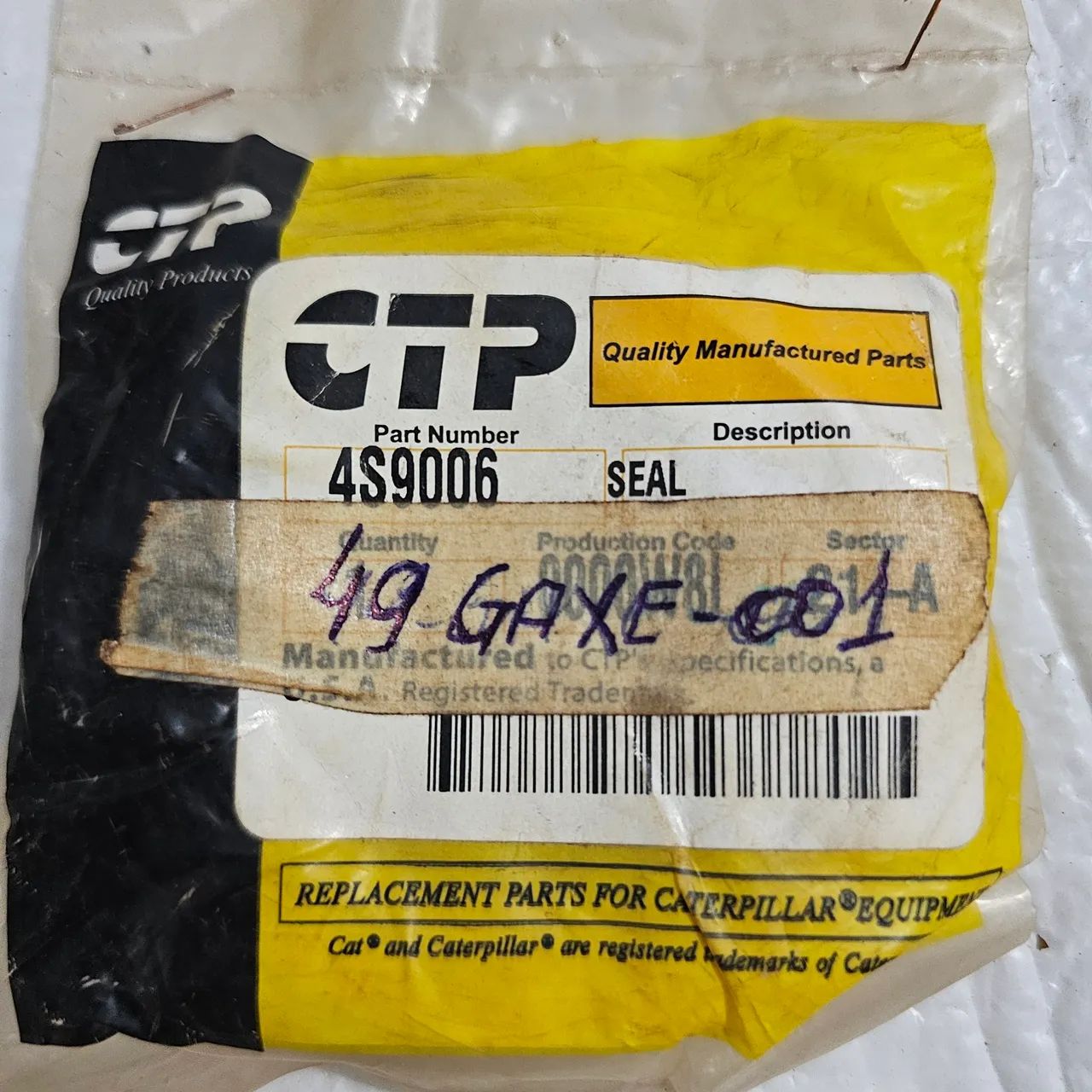 Trator esteira caterpillar D6 D7 gaxeta esticador esteira 4S9006 - Foto 2