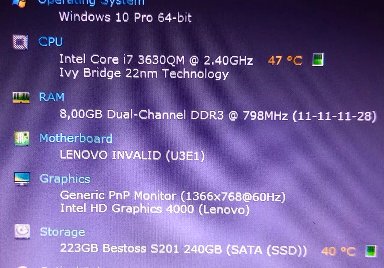 Notebook Lenovo Core i7 com ssd- Ótimo estado! - Foto 3
