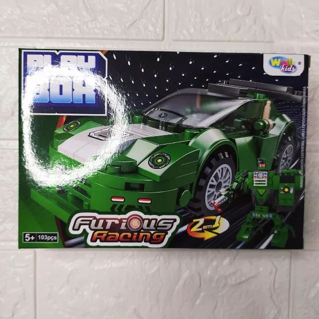 Bloco De Montar Veiculos Corrida Wb7706 103pçs Well Kids