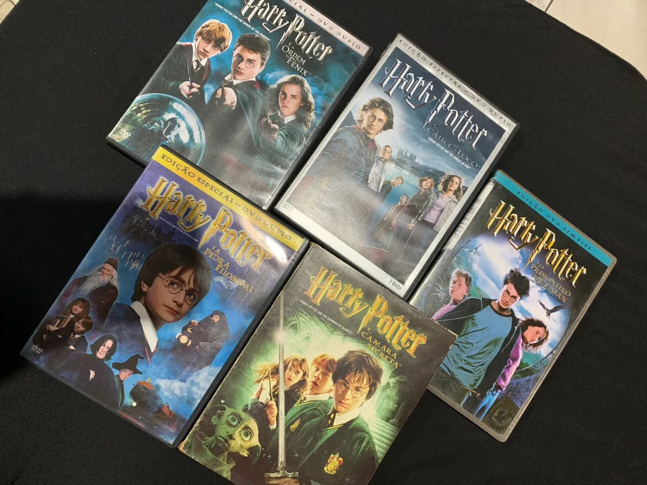 DVD HARRY POTTER 5 FILMES DVDS DUPLO ORIGINAIS