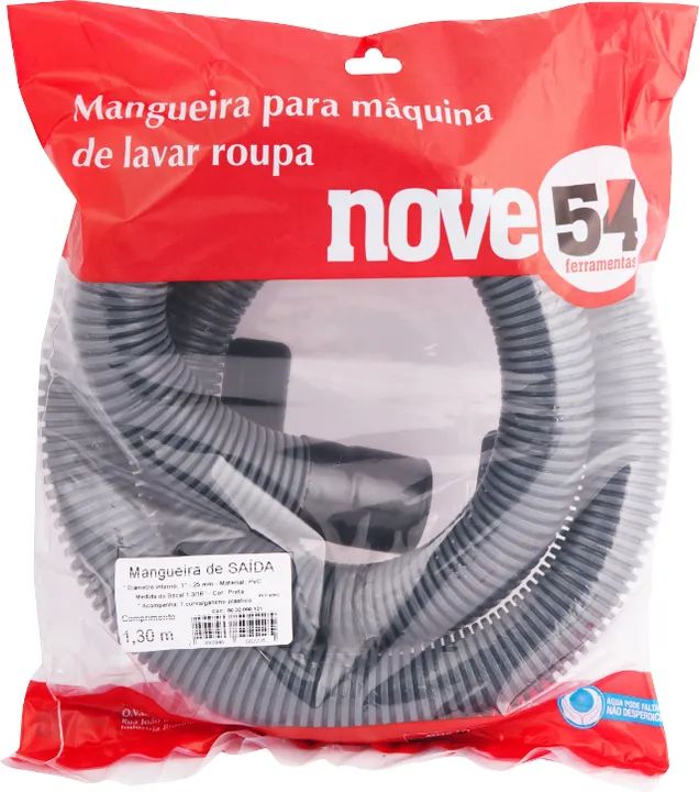 Mangueira saída para máquina de lavar, preta NOVE54  - Foto 2