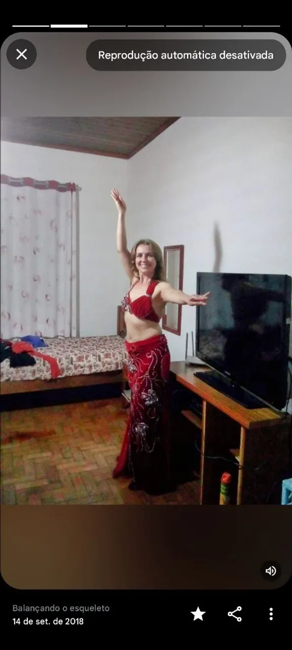 Figurino de Dança do Ventre - Vermelho