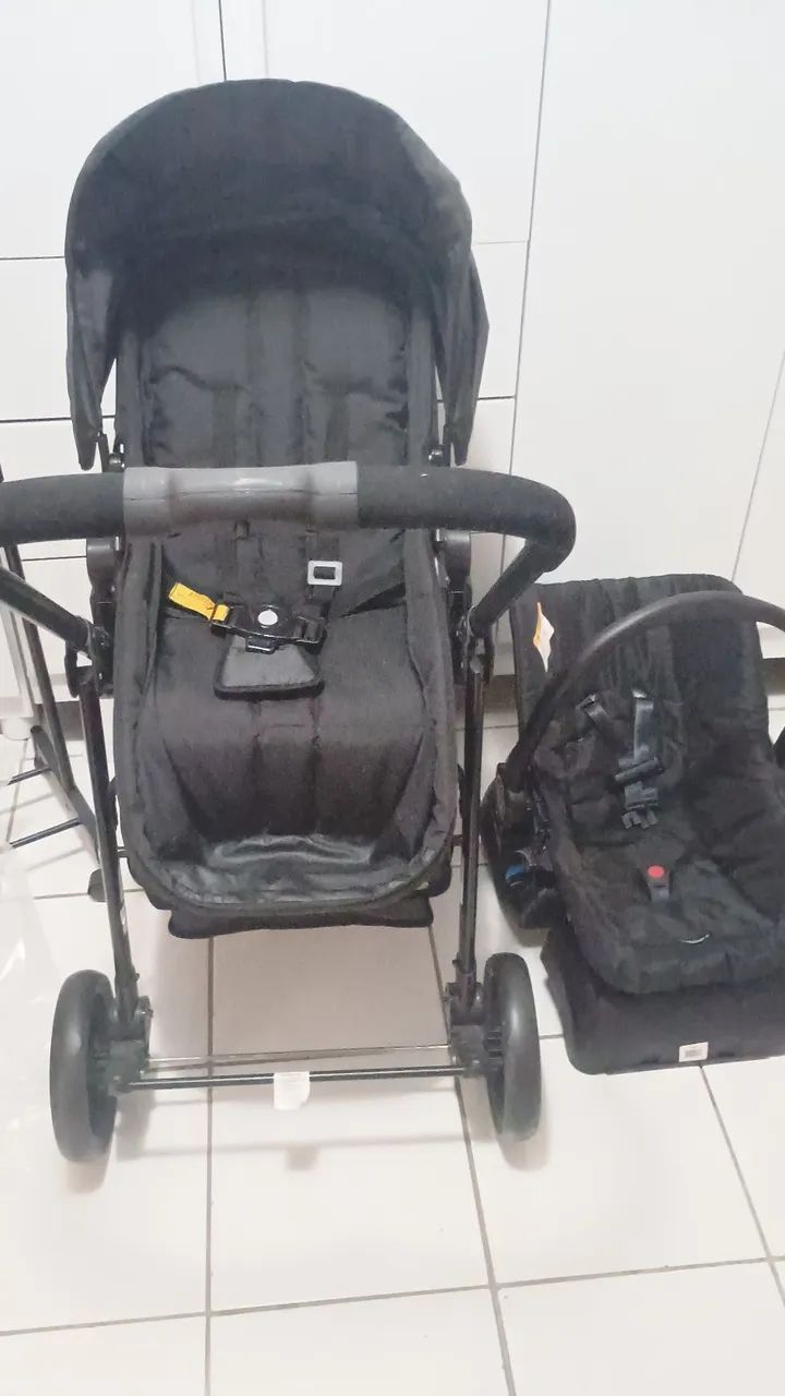 moisés carrinho moises galzerano com bebe conforto e base - Foto 4
