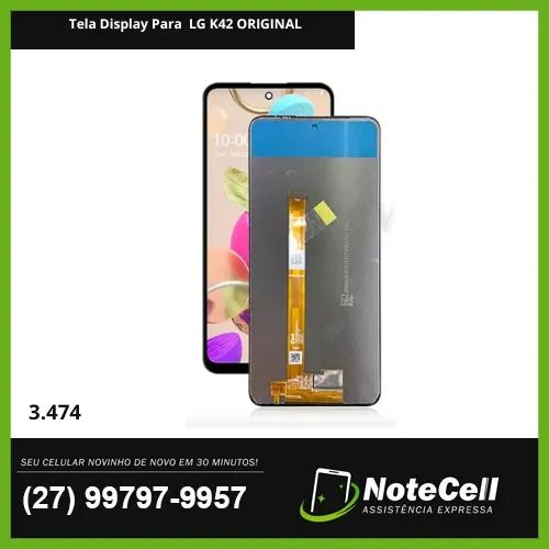 Tela Display Para Lg K42  3.474A Original- Instalação Expressa Em 30 Minutos!